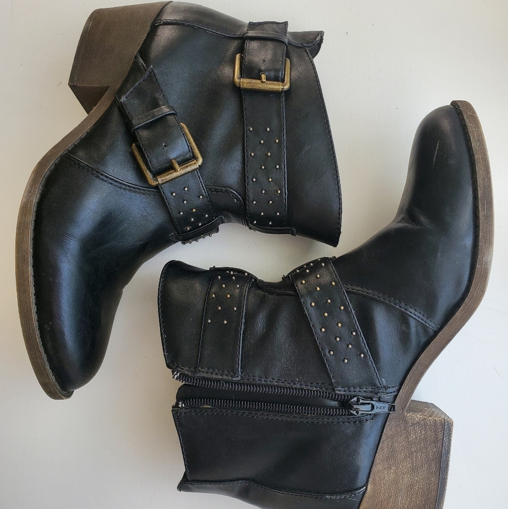 Material Girl black ankle boots